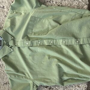 St. John's Bay Light Green Casual Button-Down Shirt